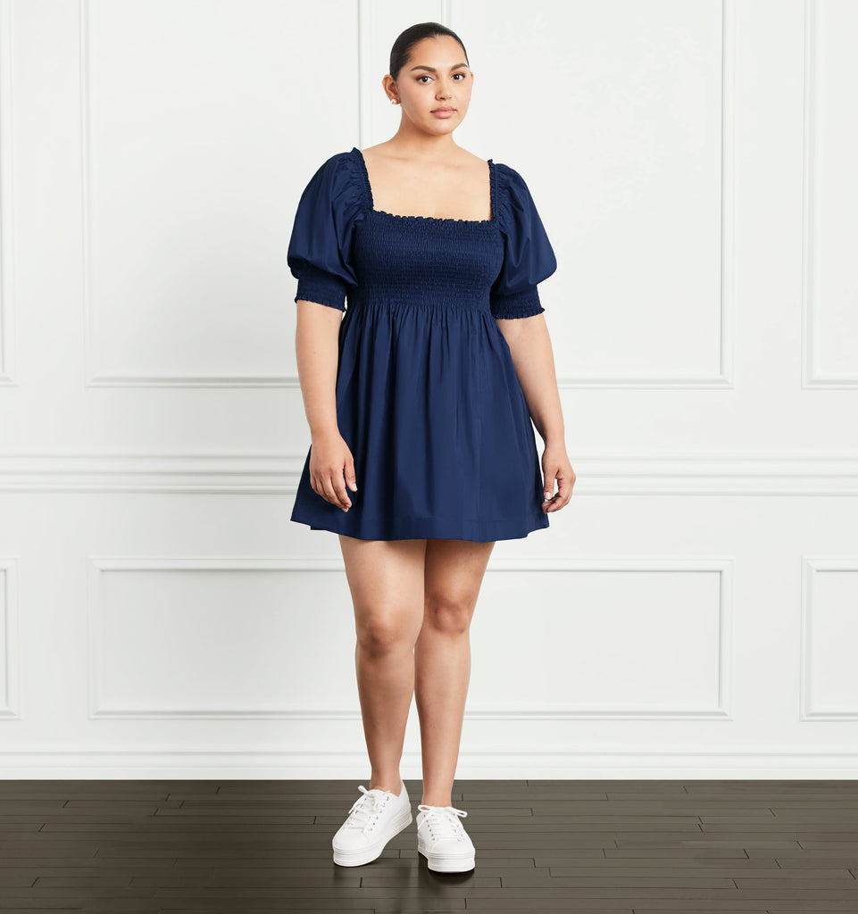 The Athena Nap Dress - Navy Cotton