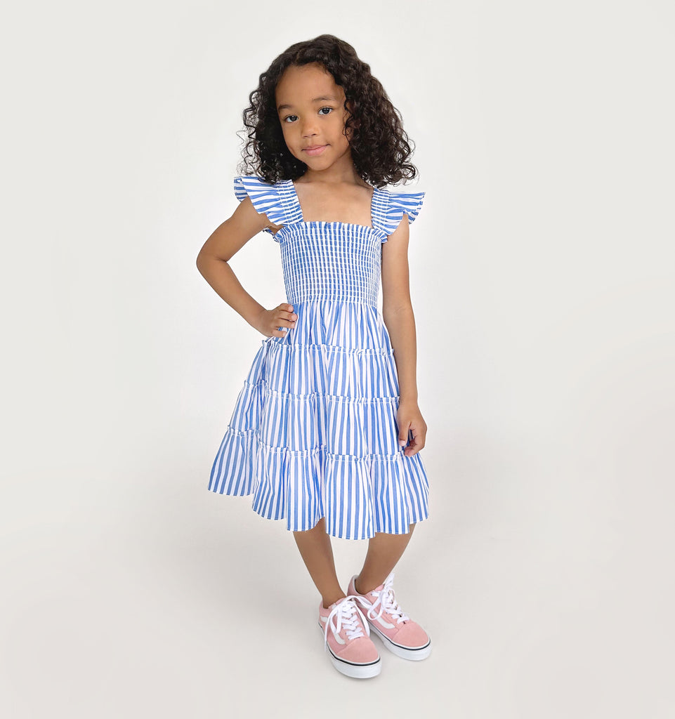 Hill House Home Baby Girl's & Little Girl's Ellie Nap Dress - Blueberry Stripe - Size 6 Months